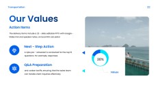 Plantilla PPT de Transporte Empresarial Simple Azul