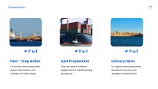 Plantilla PPT de Transporte Empresarial Simple Azul