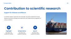 Plantilla PPT de Transporte Empresarial Simple Azul