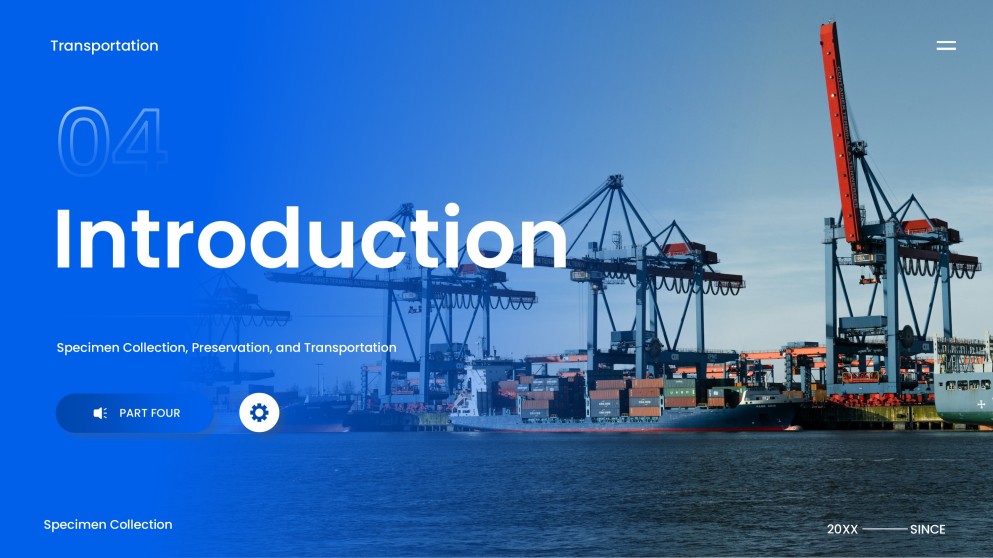 Plantilla PPT de Transporte Empresarial Simple Azul