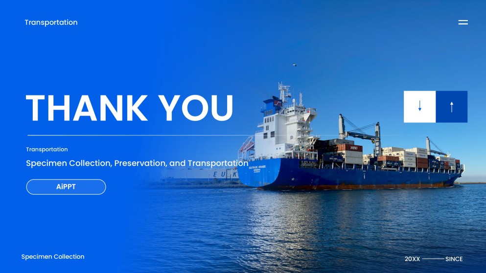 Plantilla PPT de Transporte Empresarial Simple Azul