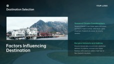 Template Tema Google Slide Perjalanan Minimalis Biru Hijau