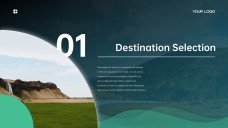 Template Tema Google Slide Perjalanan Minimalis Biru Hijau