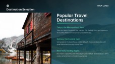 Template Tema Google Slide Perjalanan Minimalis Biru Hijau