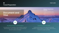 Template Tema Google Slide Perjalanan Minimalis Biru Hijau