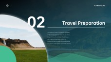 Template Tema Google Slide Perjalanan Minimalis Biru Hijau