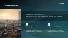 Template Tema Google Slide Perjalanan Minimalis Biru Hijau