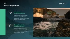 Template Tema Google Slide Perjalanan Minimalis Biru Hijau