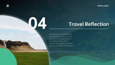 Template Tema Google Slide Perjalanan Minimalis Biru Hijau