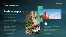 Template Tema Google Slide Perjalanan Minimalis Biru Hijau