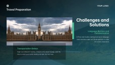 Template Tema Google Slide Perjalanan Minimalis Biru Hijau