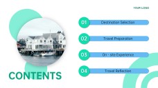 Green Minimalist Business Travel PPT Template