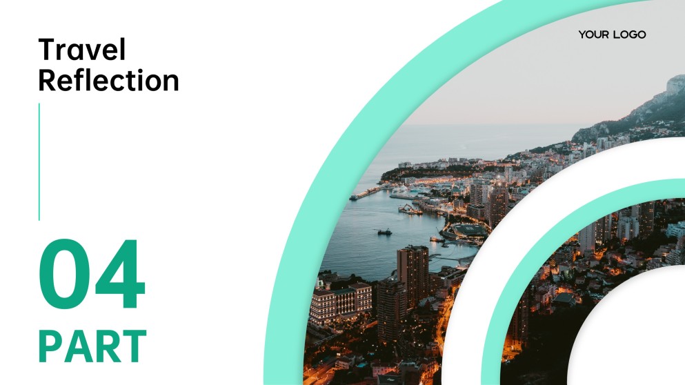 Green Minimalist Business Travel PPT Template