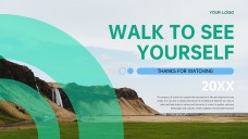 Green Minimalist Business Travel PPT Template