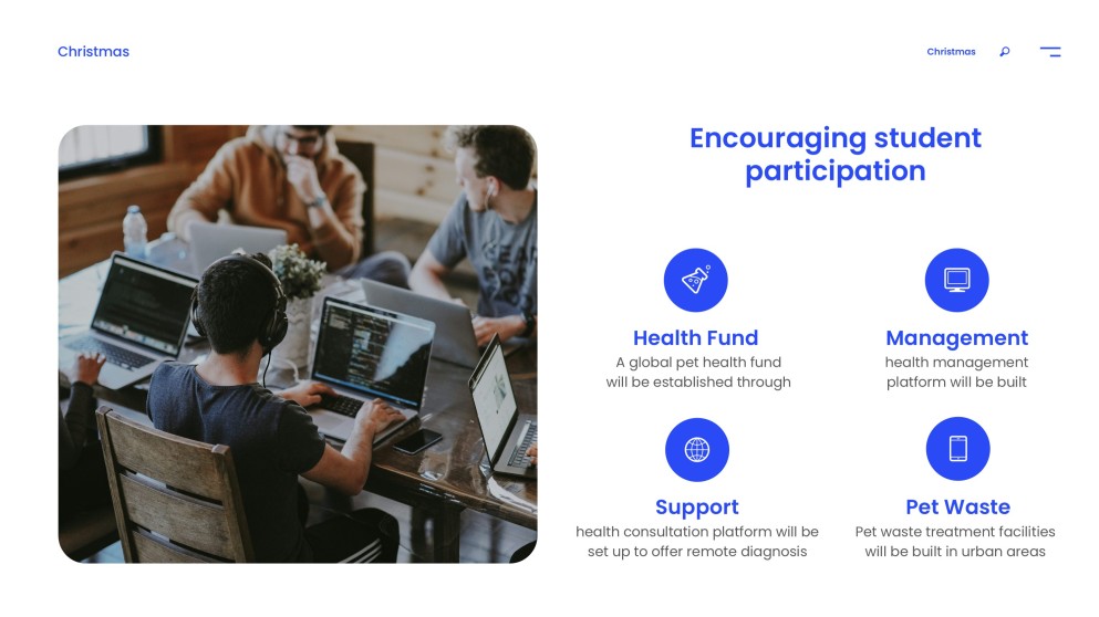 Blue Minimalist Style Educative Google Slides for Assignments Template