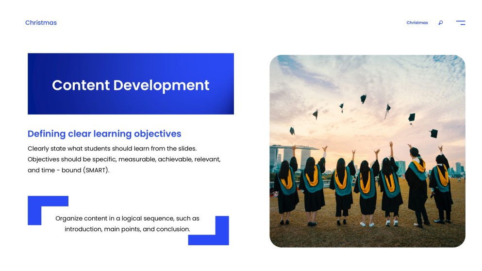 Blue Minimalist Style Educative Google Slides for Assignments Template