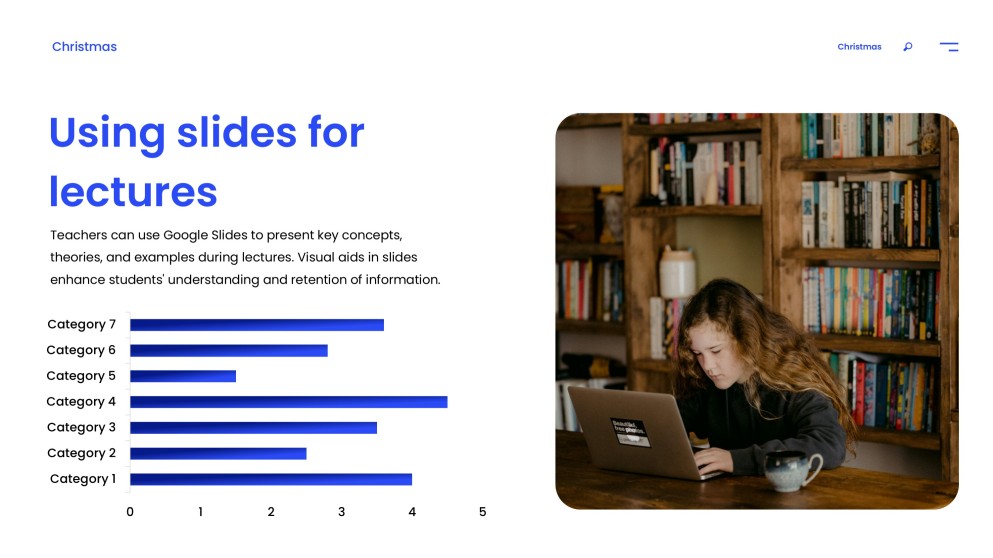Blue Minimalist Style Educative Google Slides for Assignments Template
