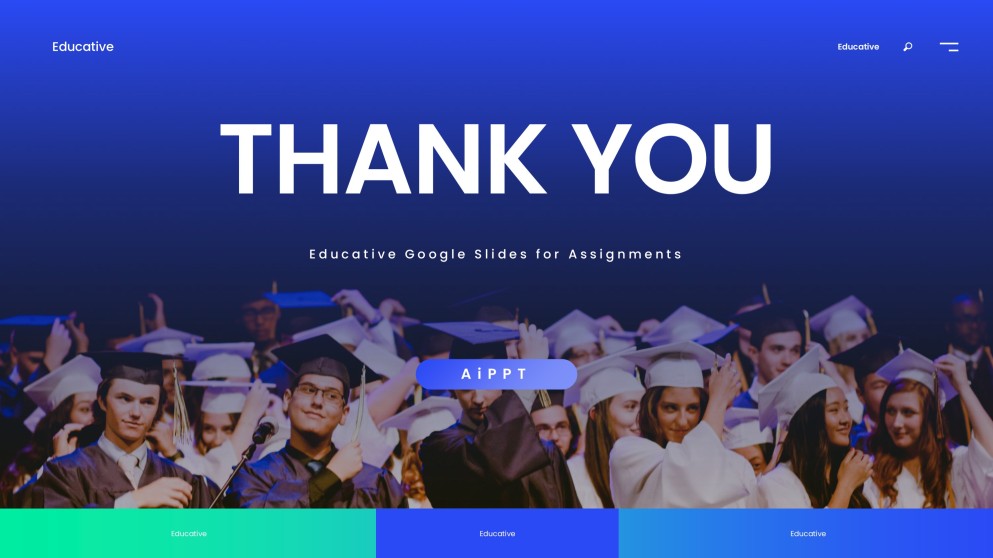 Blue Minimalist Style Educative Google Slides for Assignments Template