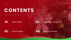 無料の赤いミニマリストクリスマスプレゼンテーションテンプレート