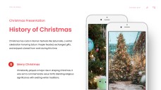 無料の赤いミニマリストクリスマスプレゼンテーションテンプレート
