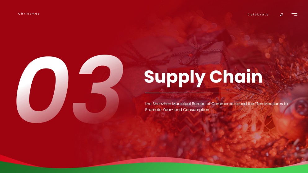 無料の赤いミニマリストクリスマスプレゼンテーションテンプレート