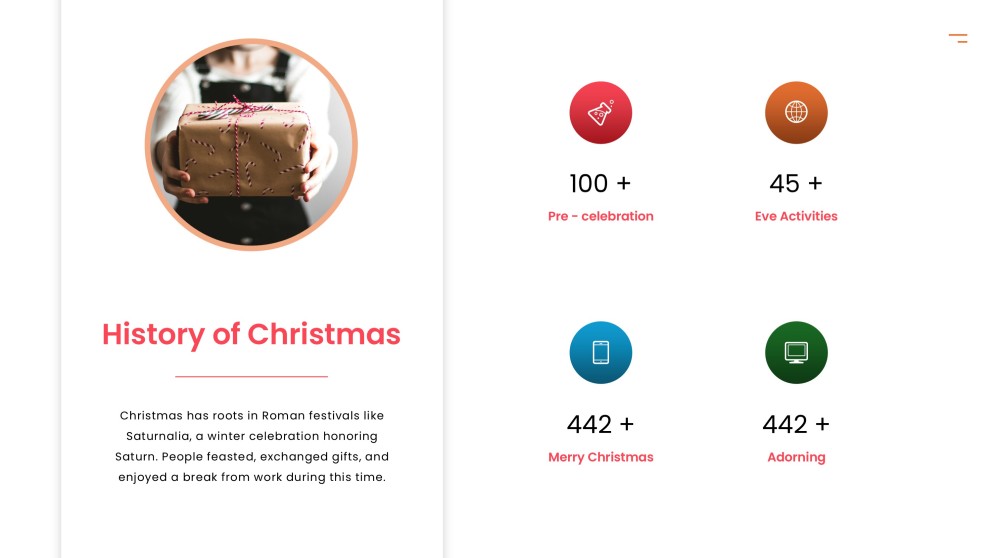 無料の赤いミニマリストクリスマスプレゼンテーションテンプレート