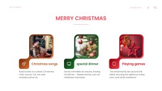 無料の赤いミニマリストクリスマスプレゼンテーションテンプレート