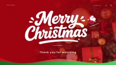 無料の赤いミニマリストクリスマスプレゼンテーションテンプレート