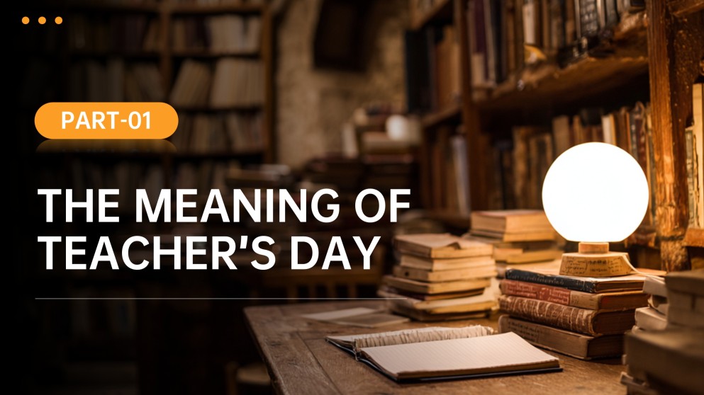 Orange Warm Teacher's Day Appreciation Presentation Template
