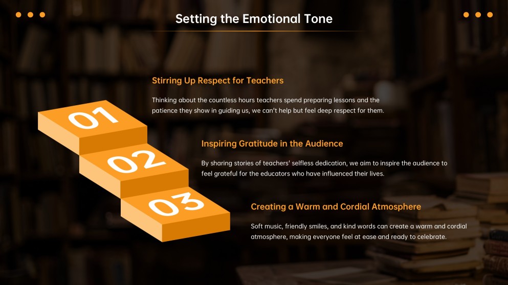 Orange Warm Teacher's Day Appreciation Presentation Template