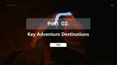 Schwarz-Weiß Minimalistischer Stil Abenteuer Tourismus PPT Vorlage