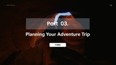 Schwarz-Weiß Minimalistischer Stil Abenteuer Tourismus PPT Vorlage