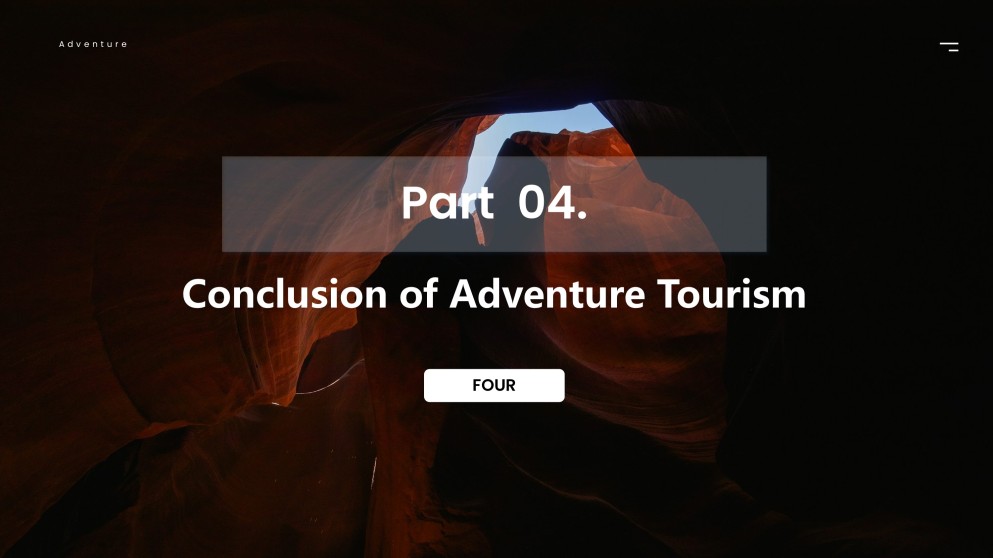 Schwarz-Weiß Minimalistischer Stil Abenteuer Tourismus PPT Vorlage