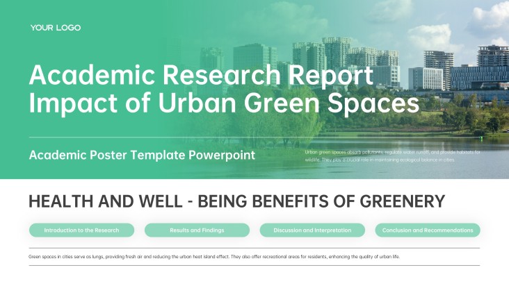 Green Business Style Academic Poster Template PowerPoint & Google Slides