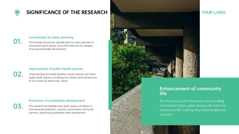 Green Business Style Academic Poster Template PowerPoint & Google Slides