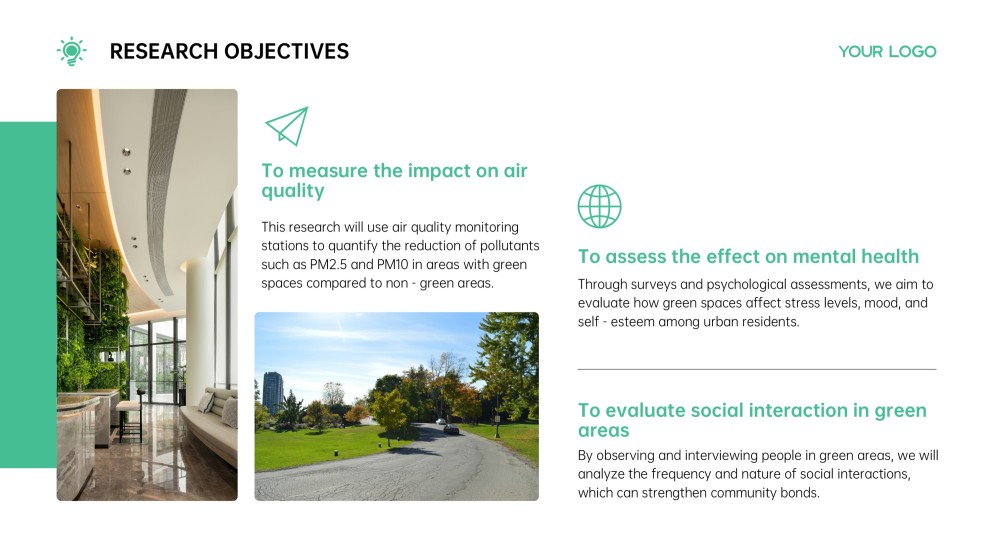 Green Business Style Academic Poster Template PowerPoint & Google Slides