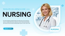 Light Blue Clean Nursing PPT Template