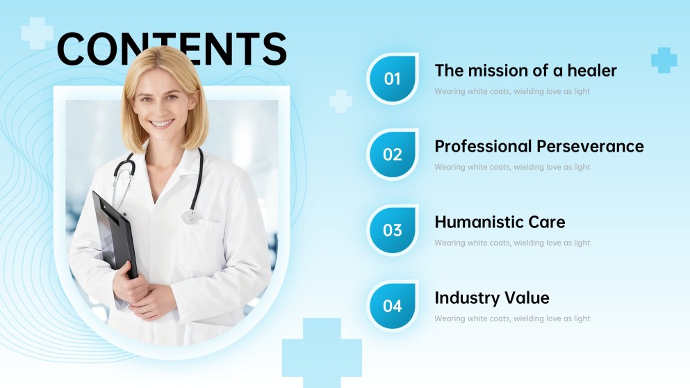 Light Blue Clean Nursing PPT Template