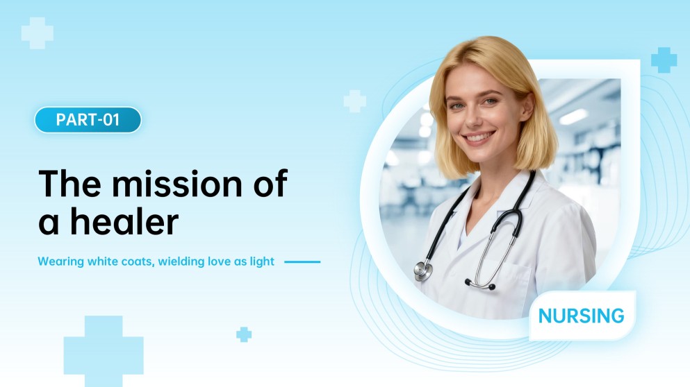 Light Blue Clean Nursing PPT Template