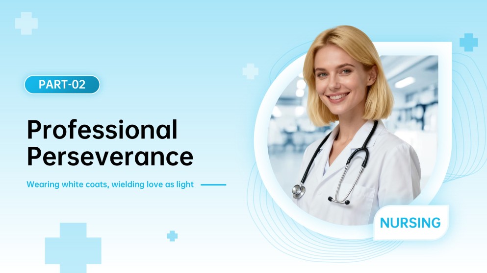 Light Blue Clean Nursing PPT Template