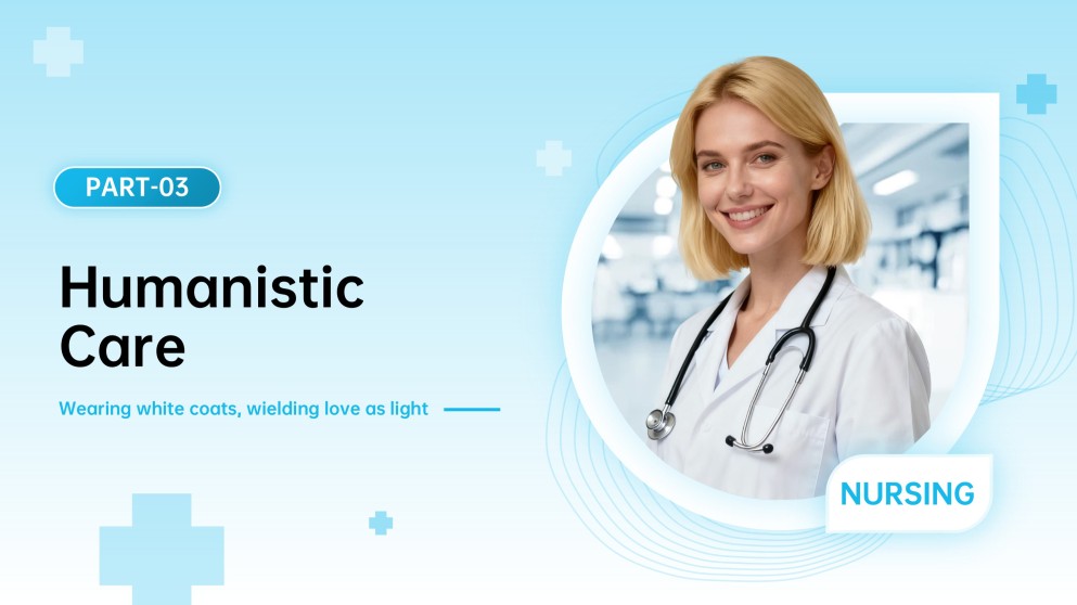 Light Blue Clean Nursing PPT Template