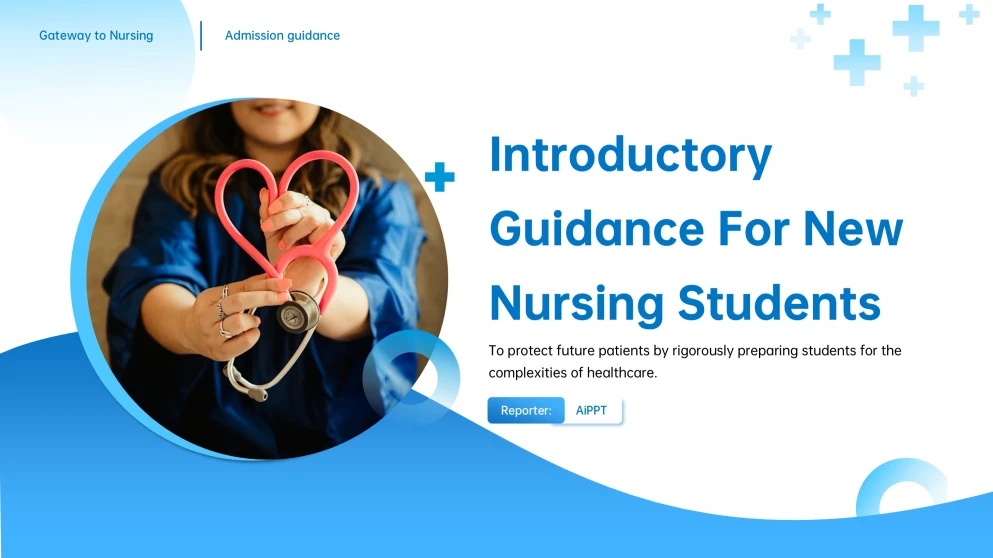 Blue Creative Pre-nursing Orientation PPT Template