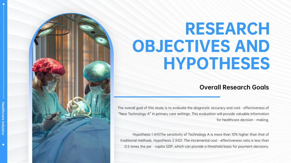 高級ミニマリストブルーメディカルパワーポイントテンプレート