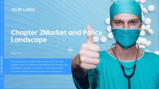 高級ミニマリストブルーメディカルパワーポイントテンプレート