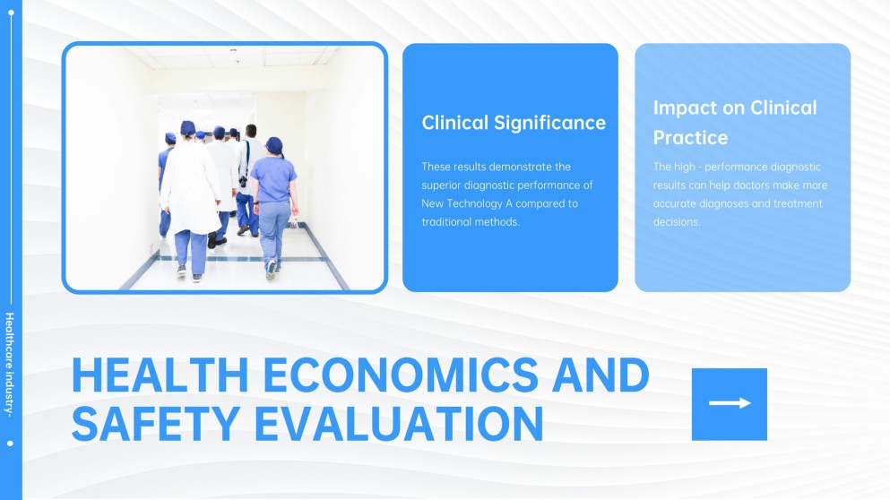 高級ミニマリストブルーメディカルパワーポイントテンプレート