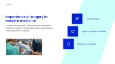 Синий минималистичный шаблон презентации для хирургии