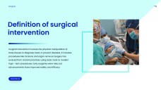 Синий минималистичный шаблон презентации для хирургии