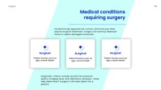 Синий минималистичный шаблон презентации для хирургии