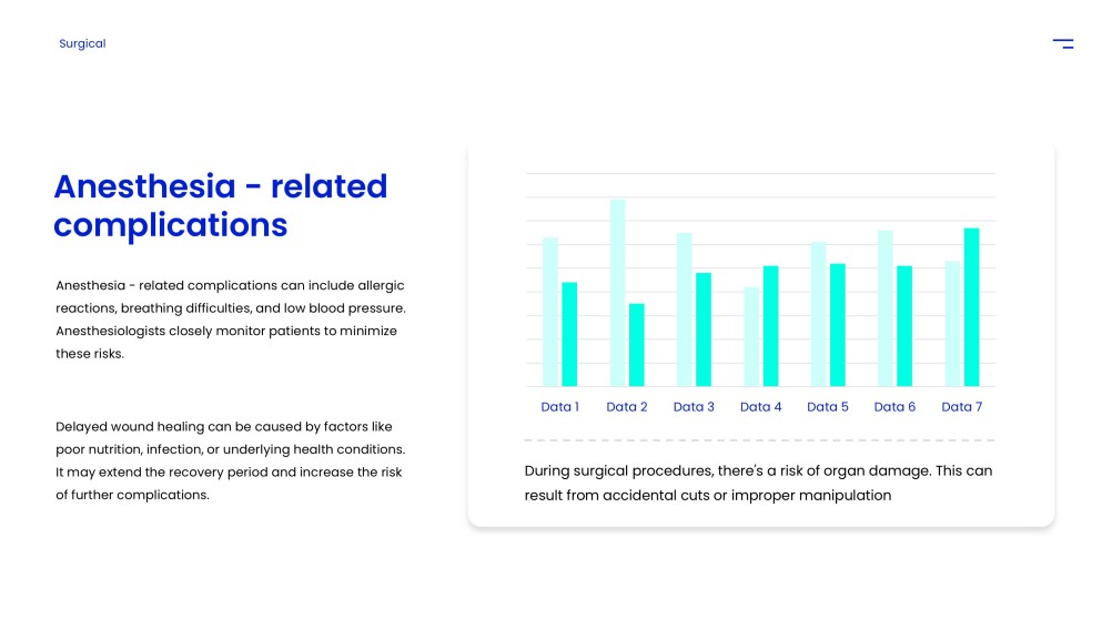 Синий минималистичный шаблон презентации для хирургии