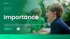 Green Minimalist Summer Slide Education Presentation Template